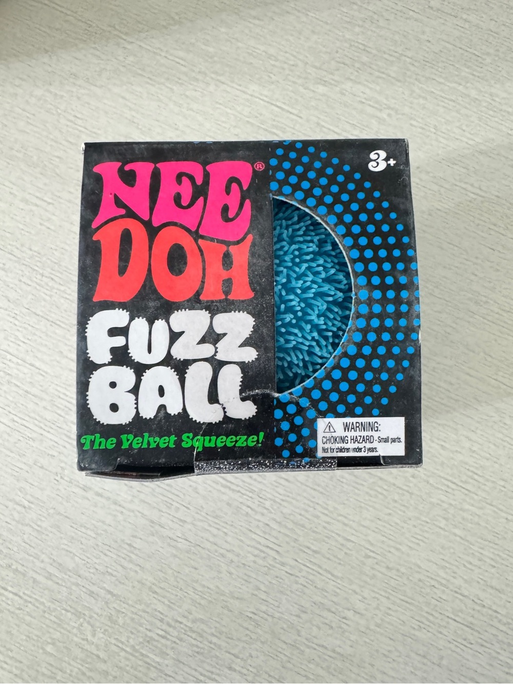 NEEDOH Blue Fuzzball The Velvet Squeeze